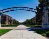university entrance arch