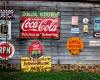 drug store drink coca cola signage on gray wooden wall